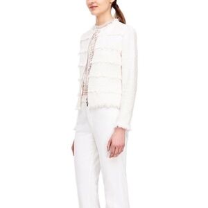 Rebecca Taylor White Tweed Blazer size 0 Like New